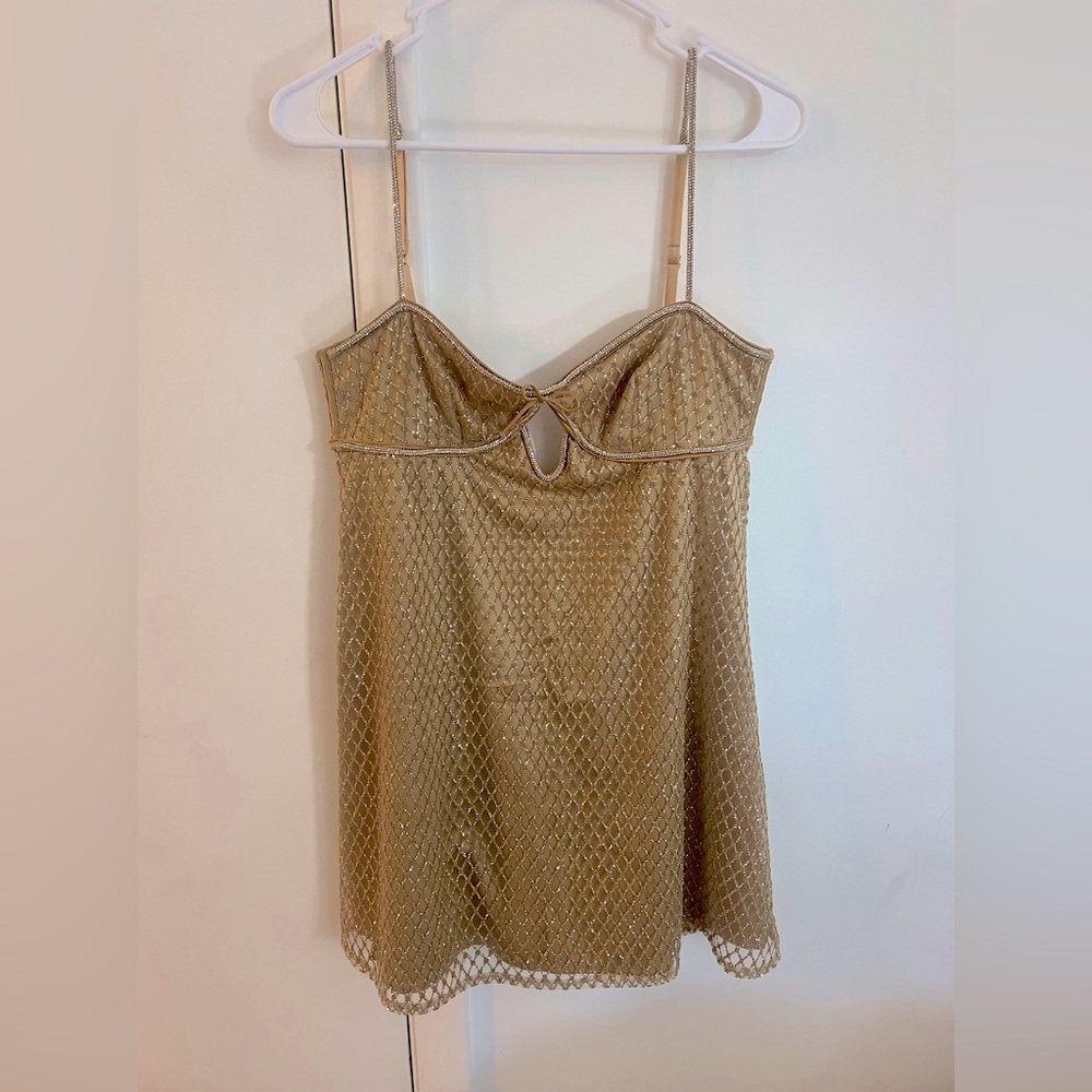 For love and lemons glitter slip dress, size medium